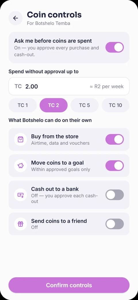 Coin controls